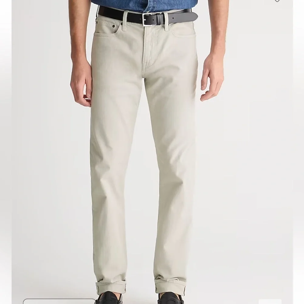 J crew 484 Slim-fit garment-dyed five-pocket pant jet grey